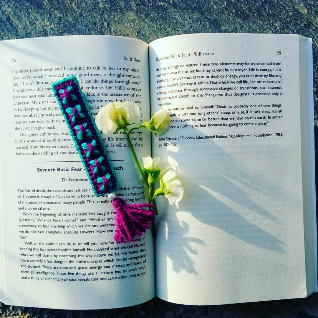 Blue-Purple Crochet Bookmark