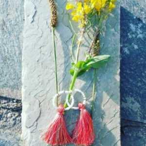 Simple Red Earring