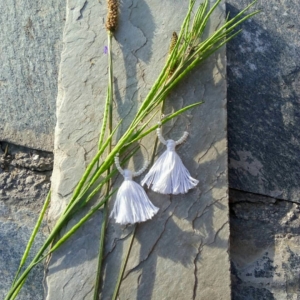 Simple White  Earring